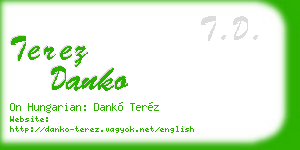 terez danko business card