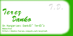 terez danko business card